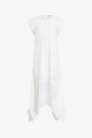 AllSaints Gianna Embroidered Cotton Maxi Dress