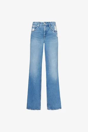 GOOD AMERICAN Good 90s Straight-leg Mid-rise Stretch-denim Jeans