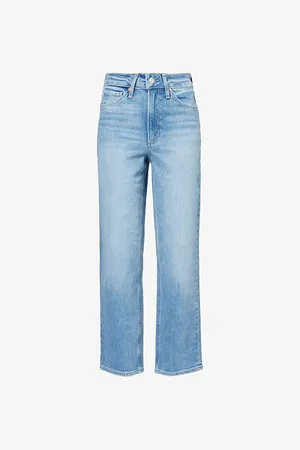 Paige Sarah Straight-leg Mid-rise Stretch-organic Denim Jeans