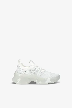 Steve Madden Jmiss Crystal-embellished Mesh Trainers 7-9 Years
