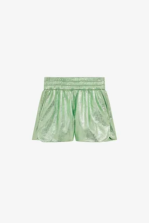 IRO Sultan Elasticated-waist Metallic-leather Shorts