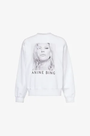 ANINE BING Ramona Graphic-print Cotton-jersey Sweatshirt