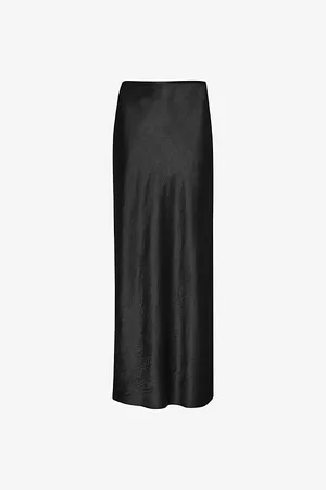 Whistles Ella Bias-cut Satin Maxi Skirt