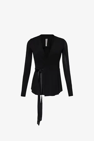 Rick Owens Giacca Hollywood Wrap-front Stretch-mesh Top