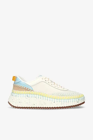 Chloé Nama Embroidered Leather Low-top Trainers