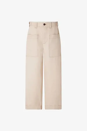 Soeur Thabor High-rise Straight-leg Cotton and Linen-blend Trousers