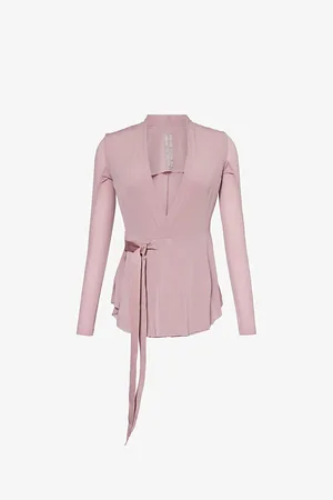 Rick Owens Giacca Hollywood Wrap-front Stretch-mesh Top
