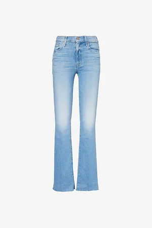 Mother The Insider Sneak Fray Slim-leg Mid-rise Stretch Jeans