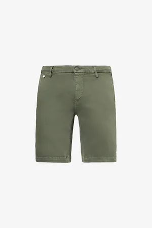 Replay Benni Mid-rise Straight-leg Stretch-denim Shorts
