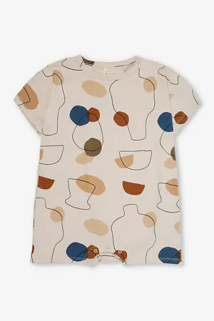 Organic Zoo Ceramics Short-sleeve Organic Cotton Romper 0-2 Years