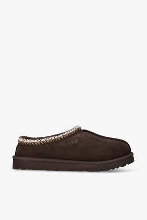 UGG Tasman Braided-trim Suede Slippers