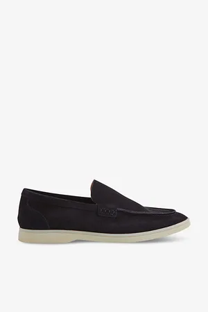 Reiss Kason Contrast-stitch Suede Loafers