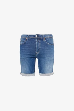 Replay Hyper Mid-rise Slim-leg Stretch Denim-blend Shorts