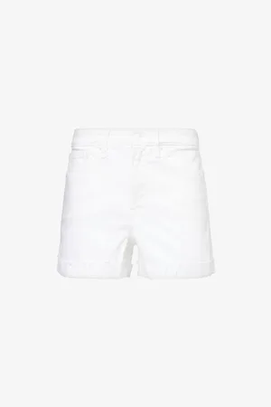 GOOD AMERICAN Good Girlfriend Mid-rise Stretch-denim Shorts
