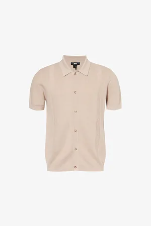Paige Mendez Short-sleeve Cotton and Linen-blend Knit Shirt
