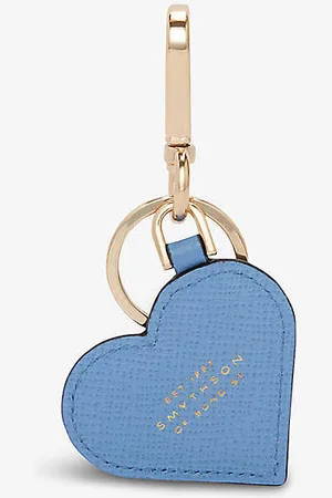 SMYTHSON Panama Heart Crossgrain Leather Keyring