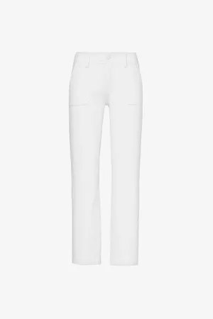Paige Mayslie Straight-leg Mid-rise Cropped Stretch-denim Jeans