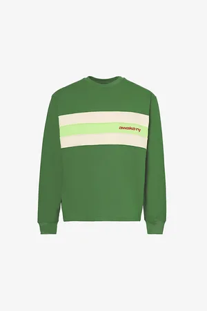 AWAKE NY Stripe Long-sleeved Cotton-jersey Sweatshirt