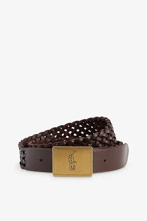 Ralph Lauren Logo-plaque Leather Belt