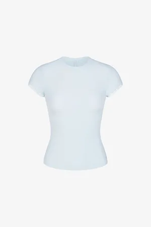 SKIMS Soft Lounge Short-sleeved Lace-trim Stretch-woven T-shirt
