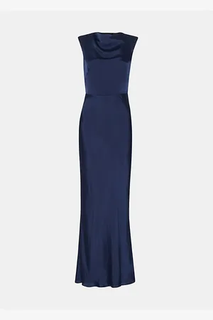 Whistles Cowl-neck Tie-back Satin Maxi Dress