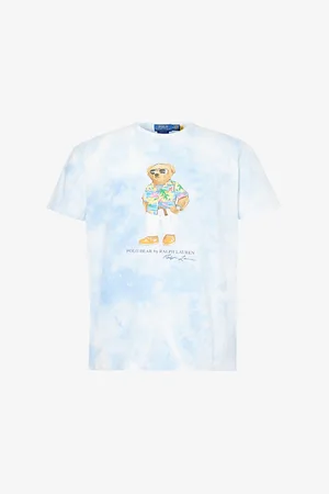 Ralph Lauren Bear-print Tie-dye Cotton-jersey T-shirt