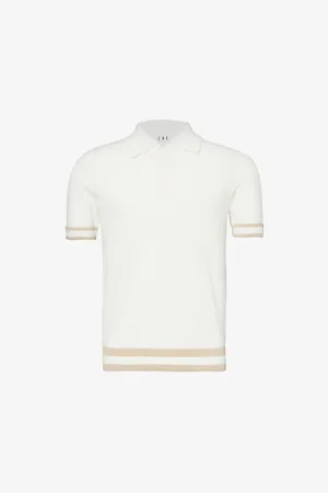 CHE Quinn Stripe-trimmed Knitted Polo Shirt