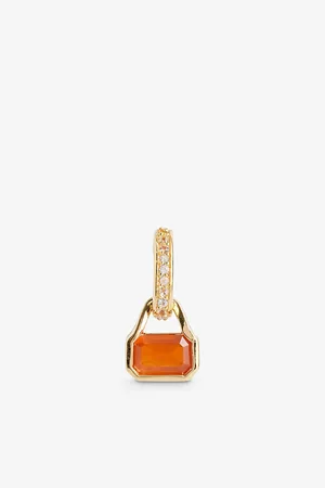 V by Laura Vann November 18ct Yellow -plated Recycled Sterling-silver Citrine and White Topaz Charm
