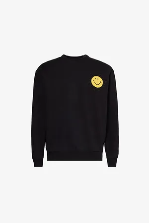 MARKET Smiley-appliqué Crewneck Cotton-jersey Sweatshirt