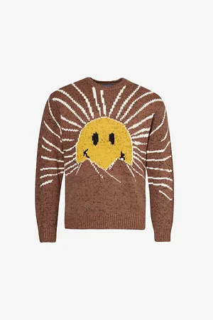 MARKET Smiley Sunrise Ribbed-trim Knitted Jumper