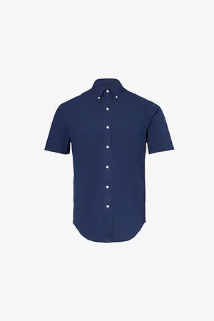 Ralph Lauren Logo-embroidered Regular-fit Short-sleeve Cotton Shirt