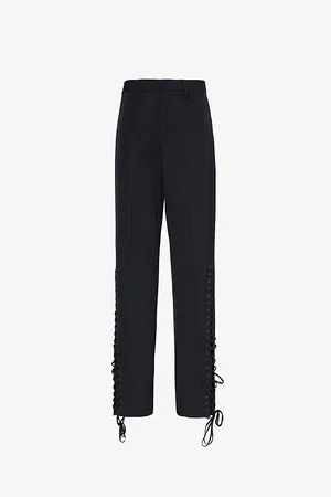 Jean Paul Gaultier Corseted Straight-leg Wool Trousers