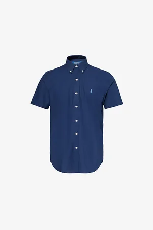Ralph Lauren Logo-embroidered Custom-fit Short-sleeve Cotton Shirt