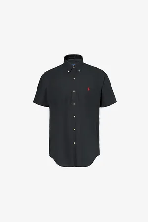 Ralph Lauren Logo-embroidered Custom-fit Short-sleeve Cotton Shirt