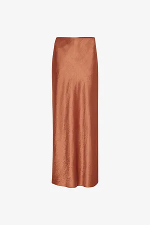 Whistles Ella Bias-cut Satin Maxi Skirt
