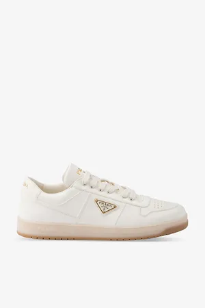 Prada Downtown Brand-plaque Leather Low-top Trainers