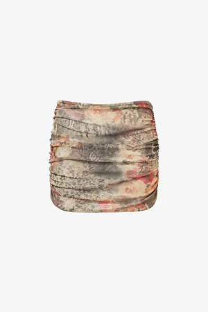 Gracejacob Sienna Abstract-print Mesh Mini Skirt