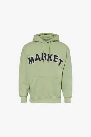 MARKET Community Garden Brand-appliqué Cotton-jersey Hoody