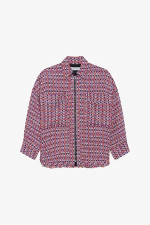 IRO Mizuki Spread-collar Relaxed-fit Tweed Jacket