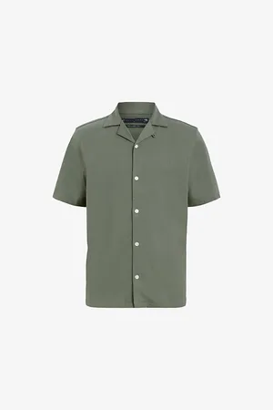 AllSaints Hudson Logo-embroidered Relaxed-fit Organic-cotton Shirt