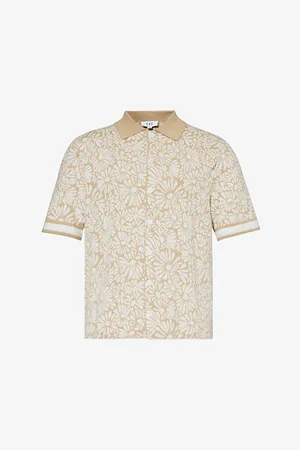 CHE Daisy Floral-jacquard Cotton Knitted Shirt