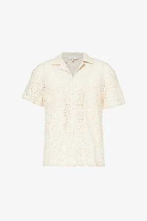CHE Achilles Geometric-knit Cotton-blend Shirt