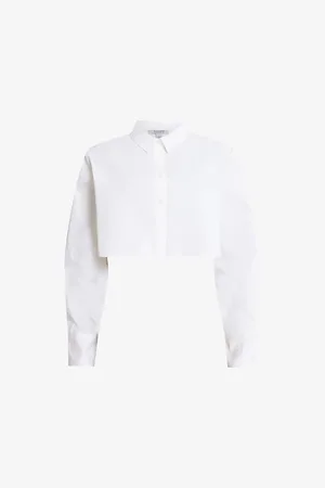 AllSaints Averie Relaxed-fit Cropped Organic-cotton Shirt
