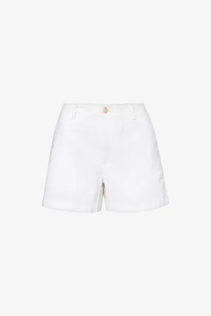 Ralph Lauren Logo-embroidered Straight-leg Cotton-twill Shorts