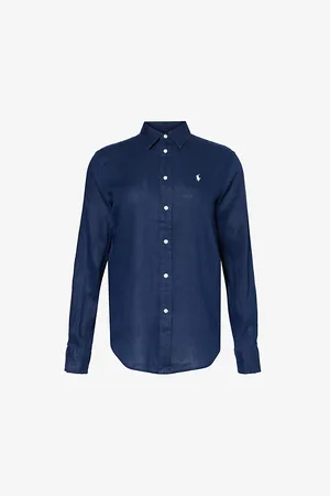Ralph Lauren Logo-embroidered Linen Shirt