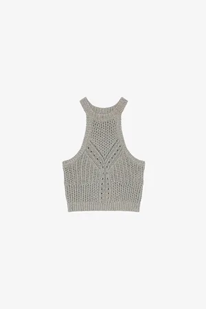 IRO Fza Halter-neck Sleeveless Knitted Vest
