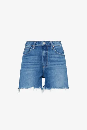 Paige Dani Raw-hem Stretch-denim Shorts
