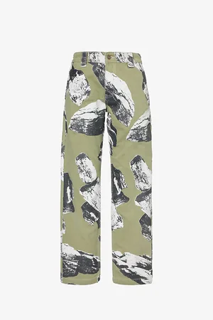 MARKET Talus Graphic-print Cotton Trousers
