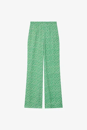 LK Bennett Esme Ribbon-print High-rise Woven Trousers