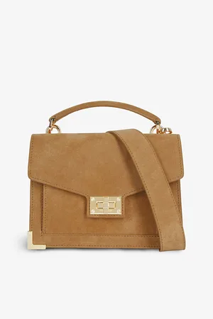 The Kooples Emily Signature-clasp Suede Shoulder Bag